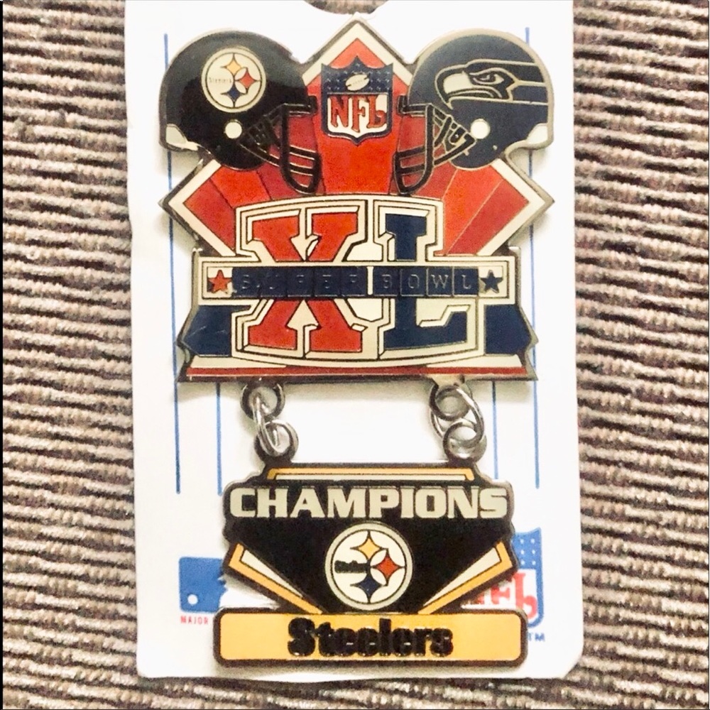 Superbowl XL Champions Pin Steelers/Seahawks